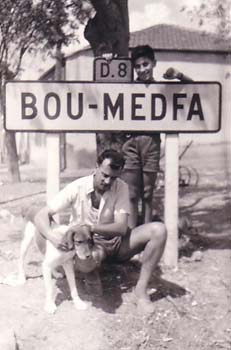 1957 : Paul MICO et son frère Fernand (le chien : Fanor)